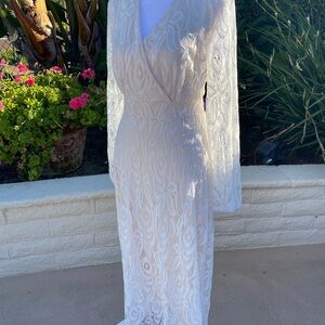 Simple White Lace Wedding Dress
